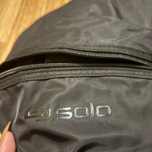 Solo Black and Burgundy Backpack - Picture 2 of 9